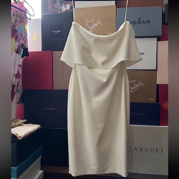 White Strapless Dress - Picture 1 of 3